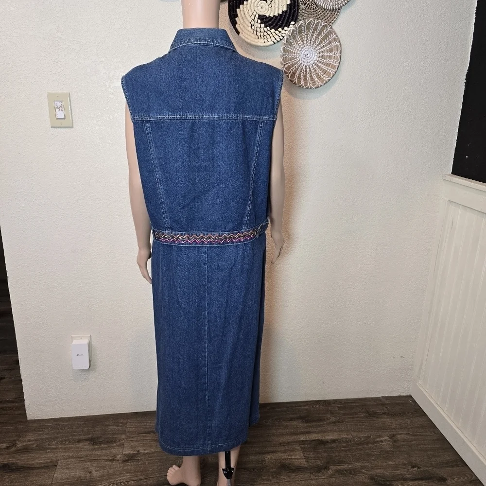 Rhythm Blue Women’s Embroidered Floral Denim Jacket Sz LgSkirt Maxi Set Size Med